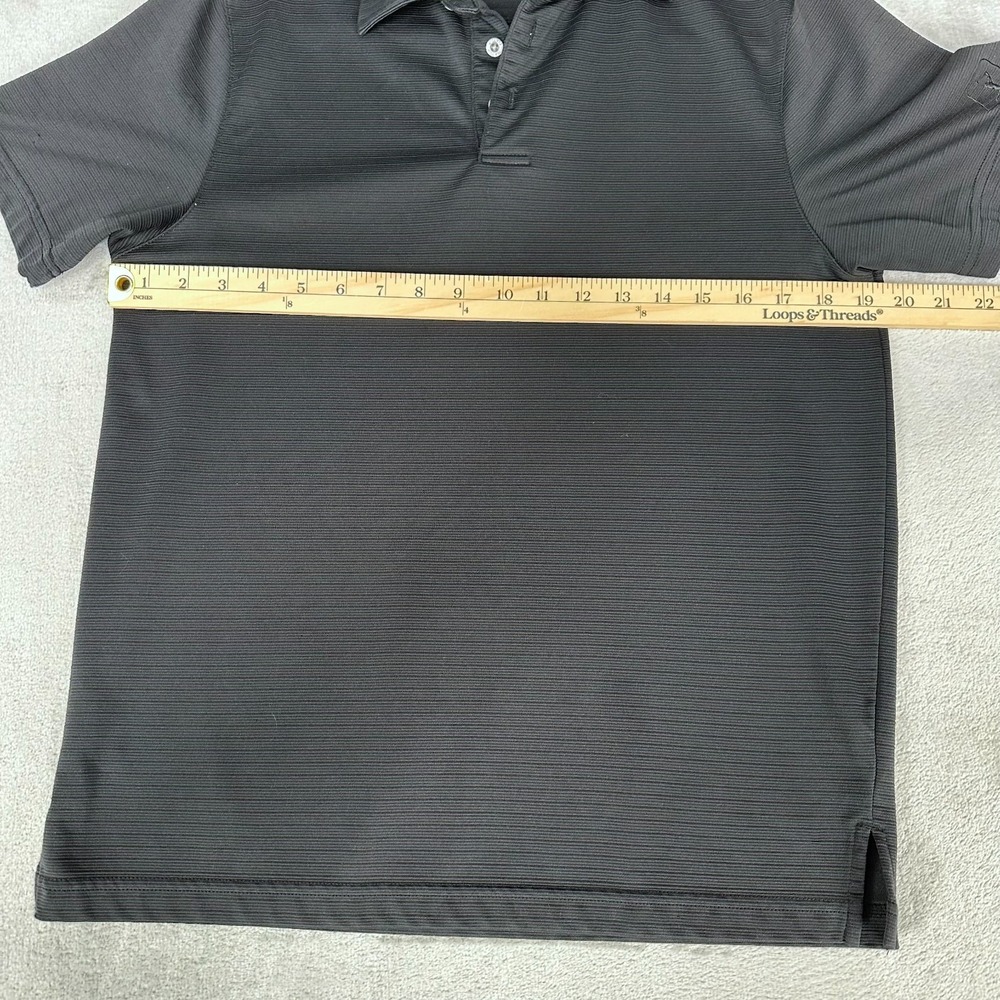 PGA Tour Golf Polo Shirt Mens S Black Fitted‎ Short Sleeve - Picture 5 of 8